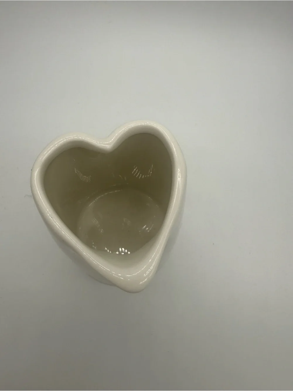 Potter's Studio Heart Shaped Rim Milk Pitcher Creamer Ceramic White Farmhouse